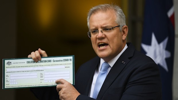 Scott Morrison has placed a mandatory quarantine on all overseas arrivals.