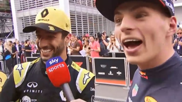 Daniel Ricciardo and Max Verstappen