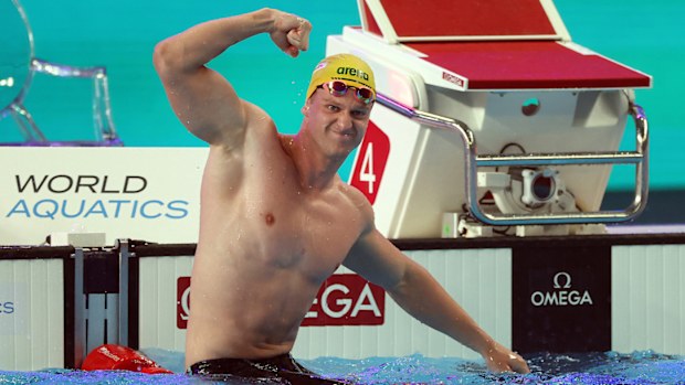Sam Williamson celebrates gold.