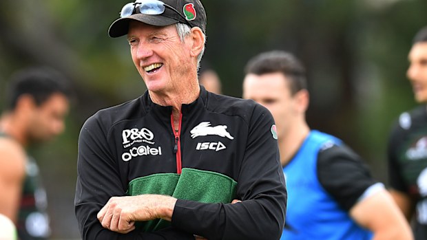 Wayne Bennett at Rabbitohs training