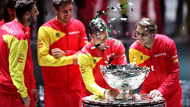 Spain claimed the Davis Cup with victory over Canada.