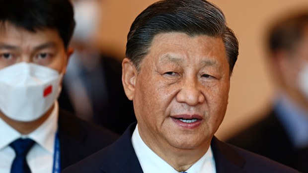 China's President Xi Jinping arrives to attend the APEC Economic Leaders Meeting 