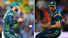 Glenn Maxwell (left) and Ben Dwarshuis.