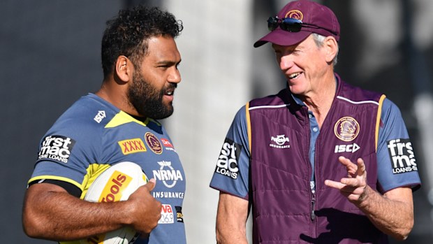Sam Thaiday and Wayne Bennett