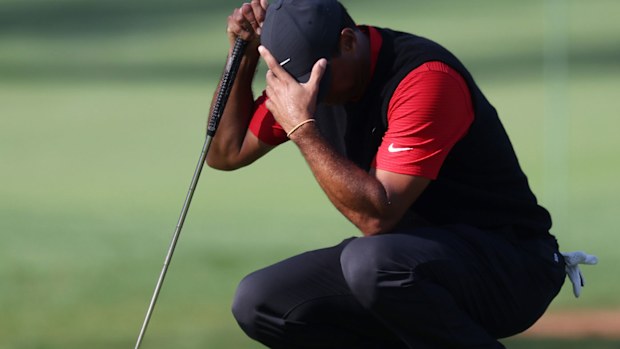 Tiger Woods during the final round of The Masters.
