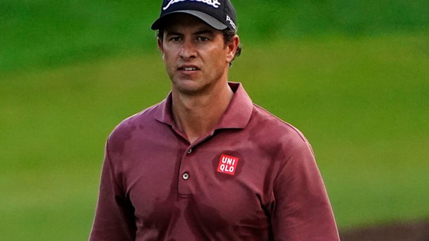 Adam Scott during the first round of The Masters.