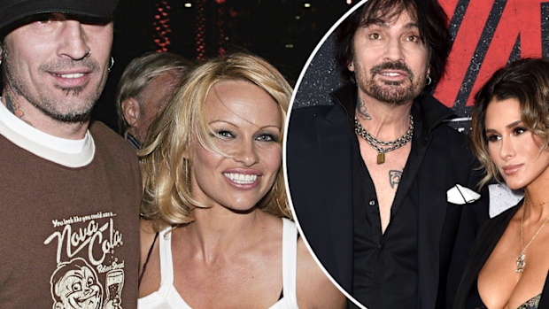Tommy Lee, Pamela Anderson and Brittany Furlan