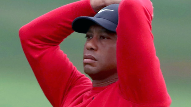 Tiger Woods during the final round of The Masters.