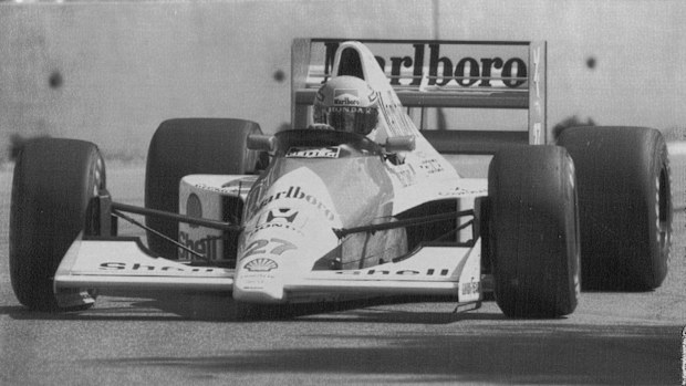 Ayrton Senna in action for McLaren during the 1990 season.