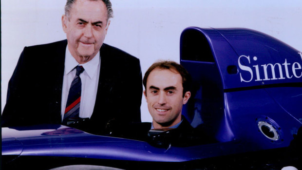 Sir Jack Brabham with David in 1994.