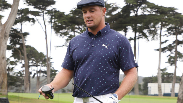 Bryson DeChambeau snapped his driver during the first round of the PGA Championship.