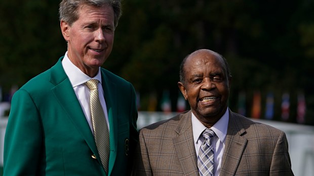 August National chairman Fred Ridley with Lee Elder.