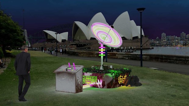 Satellite installation at Vivid Sydney 2019