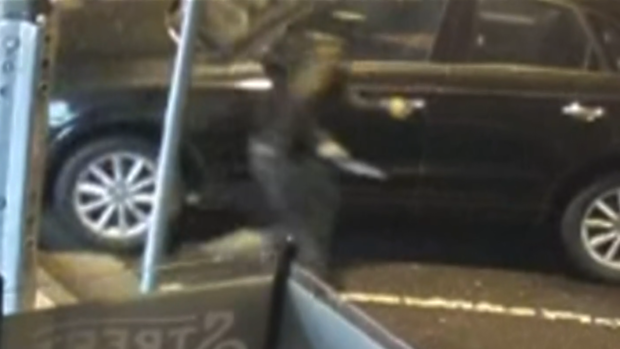 The woman was ambushed while waiting near a laundromat this morning.