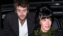 Jonah Freud and Lily Allen are seen arriving at the Valentino afterparty during the Haute Couture Spring Summer 2026 as part of Paris Fashion Week on January 28, 2026 in Paris, France. 