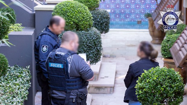 Detectives searched a home and a nearby unit in Double Bay.