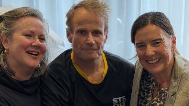 Professor Richard Scolyer's wife Dr Katie Nicholl shared this photo alongside an update as he continues to battle brain cancer.