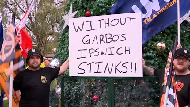 The number of uncollected bins is mounting into the tens of thousands in Queensland as garbage workers continue to strike amid stalled negotiations.