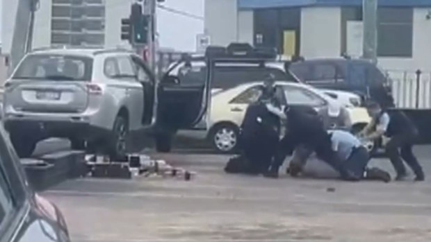 Bus and car rammed during police pursuit on NSW Central Coast | Nine.com.au