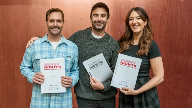 Will Forte, Trent O'Donnell and D'Arcy Carden for Stan original series Sunny Nights
