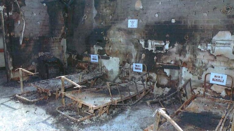 The aftermath of the Quakers Hill Nursing Home fire in November 2011.