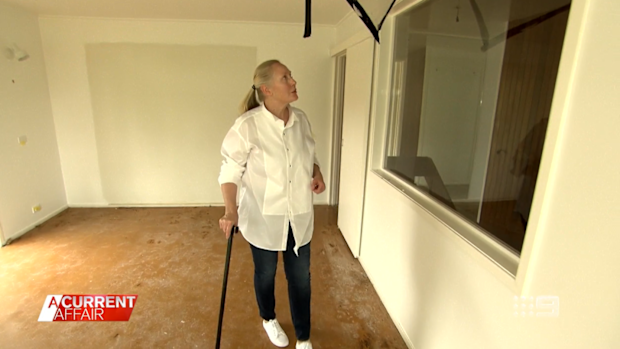 Storms last year caused damage to Martina Roos' home.