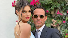 Nadia Ferreira and Marc Anthony attend Brooklyn and Nicola's wedding.