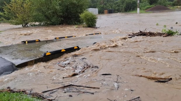 Flooding at Judgeford Golf Club in Wellington. 