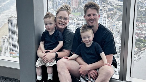 MAFS Melissa Rawson and Bryce Ruthven with their twins Levi and Tate, 3 