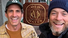 Hamish Blake and Andy Lee at pre-opening of Old Mates pub in New York