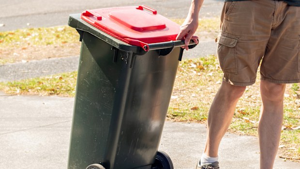 Garbage bin trash stock
