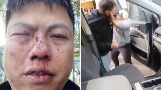 Melbourne father Tony Bui has been attacked after he confronted a man who allegedly stole his new car from his driveway. Tony Bui brought his brand new Kia Carnival home to his Footscray property on Friday afternoon. 