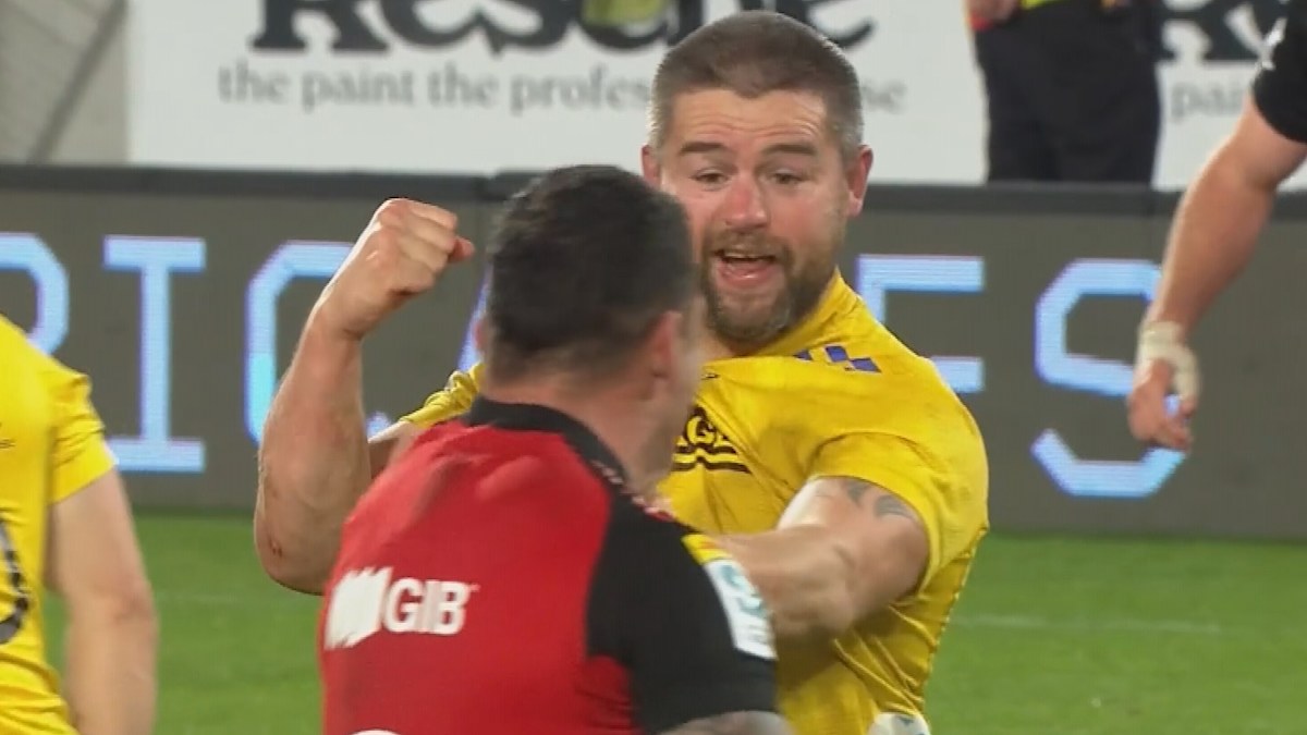 Dane Coles, Codie Taylor tempers boil over in tense Super Rugby clash ...