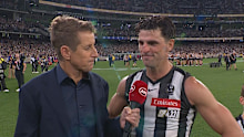 Scott Pendlebury speaks after the win.