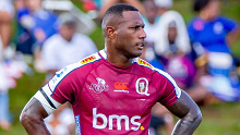 Suliasi Vunivalu of the Queensland Reds during the round 13 Super Rugby Pacific match against the Fijian Drua.