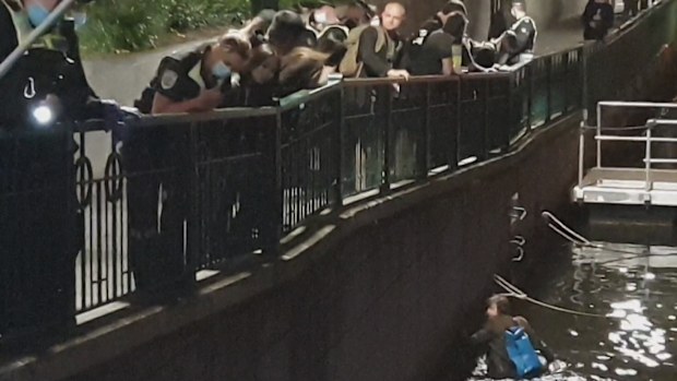 About 25 people were spoken to by Victorian Police.
