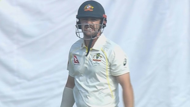 Travis Head after being dismissed by Ravi Ashwin.