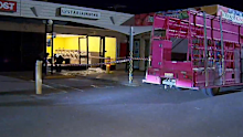 The car slammed through the Adelaide laundromat.