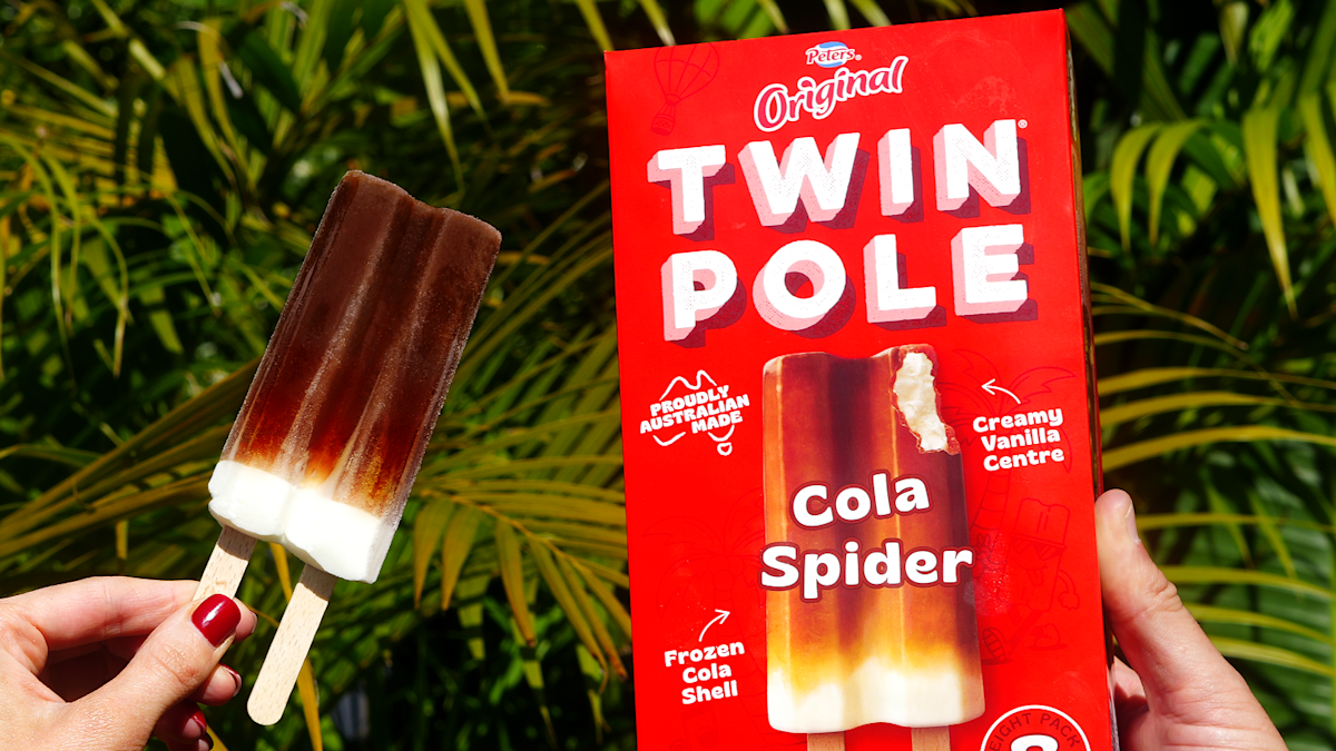 Old-school cola spider reimagined as an icy pole with Peters' new Twin ...