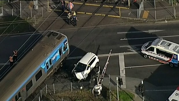 No one has been injured in the crash. (9NEWS)