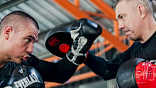 Tim Tszyu and his dad Kostya train together in Thailand.