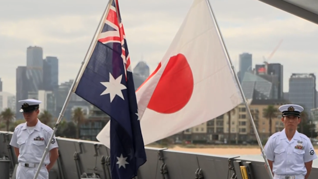 Australia and Japan flags