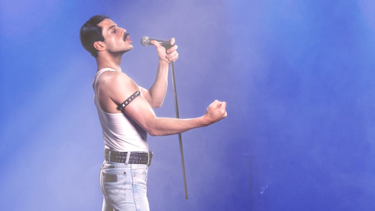 Rami Malek as Freddie Mercury.