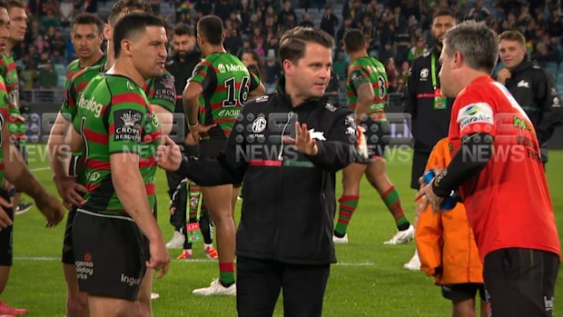 NRL news 2022L Cody Walker argues with Penrith Panthers trainer after ...