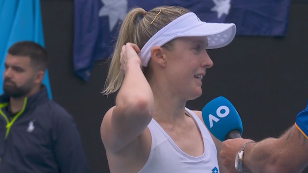 An emotional Storm Hunter at the Australian Open.