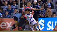 Kayal Iro was sent to the sinbin for this shot on Dallin Watene-Zelezniak.