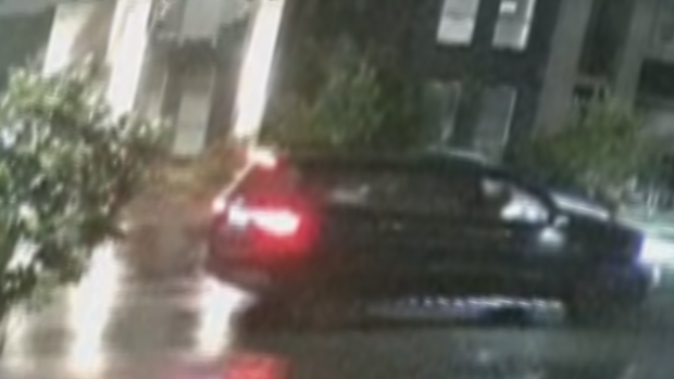CCTV footage has captured the moment several gunmen fired shots in a home in Sydney's north-west last night.