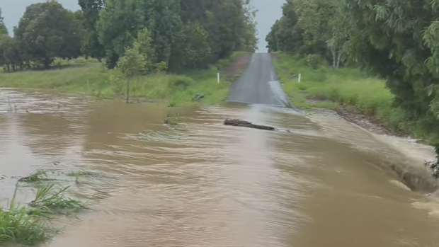 A brief but brutal downpour last night sparked a third flooding emergency in Quensland's South Burnett region.