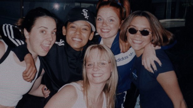 Victoria Beckham with the other Spice Girls - Emma Bunton, Geri Halliwell, Melanie Chisolm (aka Mel C), Melanie Brown (aka Mel B)