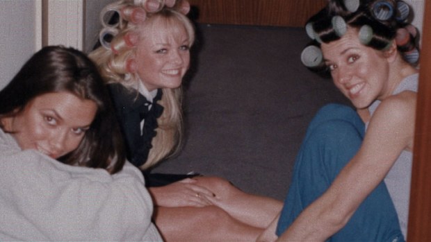 Victoria Beckham with Spice Girls Melanie Chisolm and Emma Bunton
